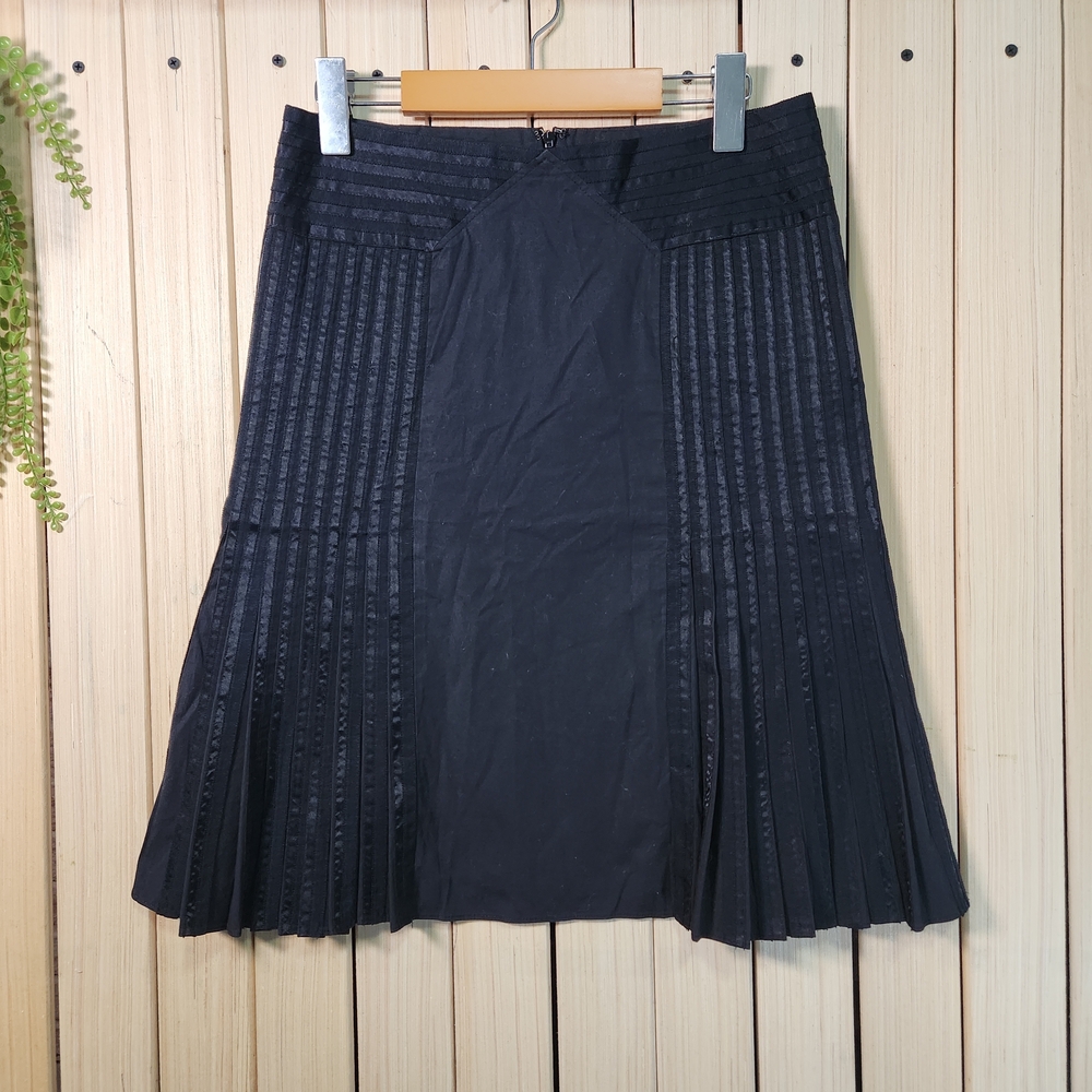 Ted Baker Skirt Black A-Line Pleated Skirt